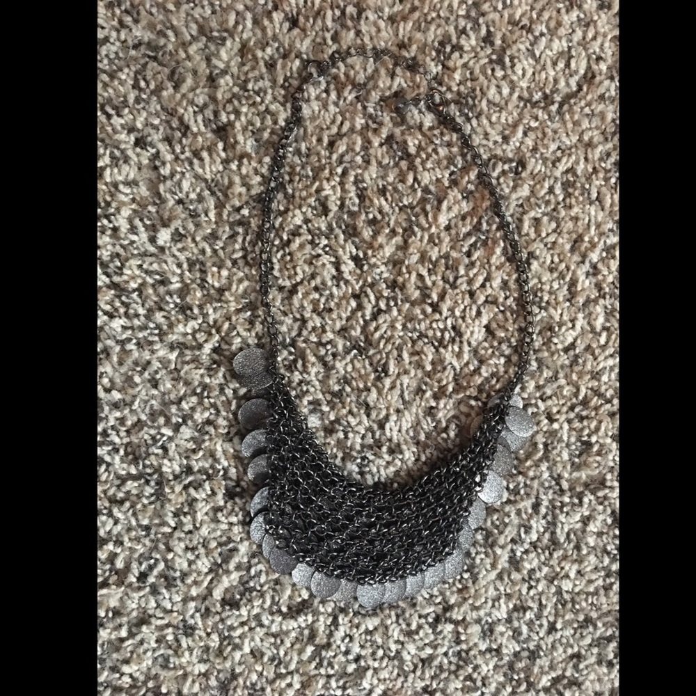 Silver Cascade Statement Necklace - image 8